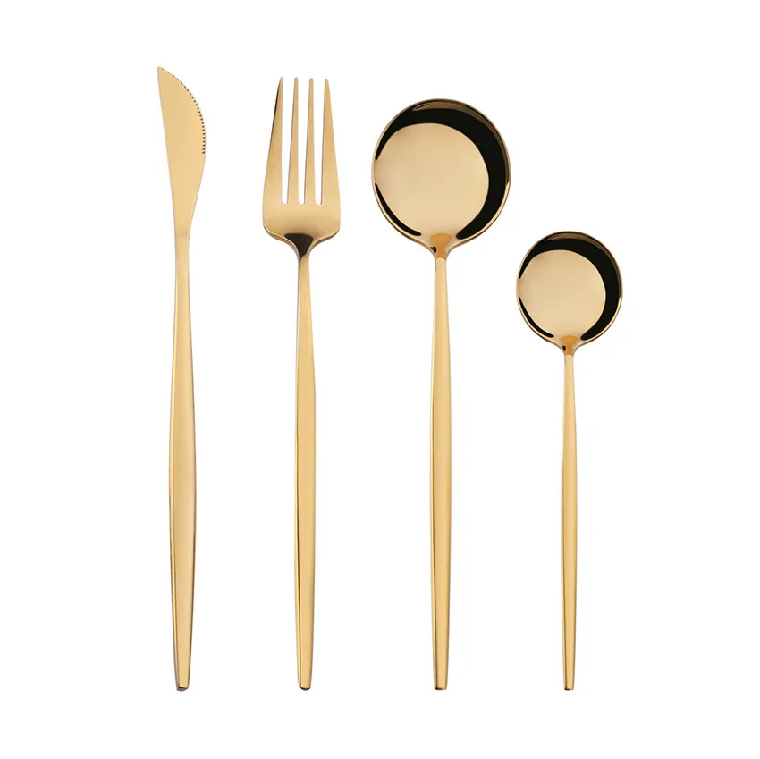 tableware stainless steel spoon set - Gold Set