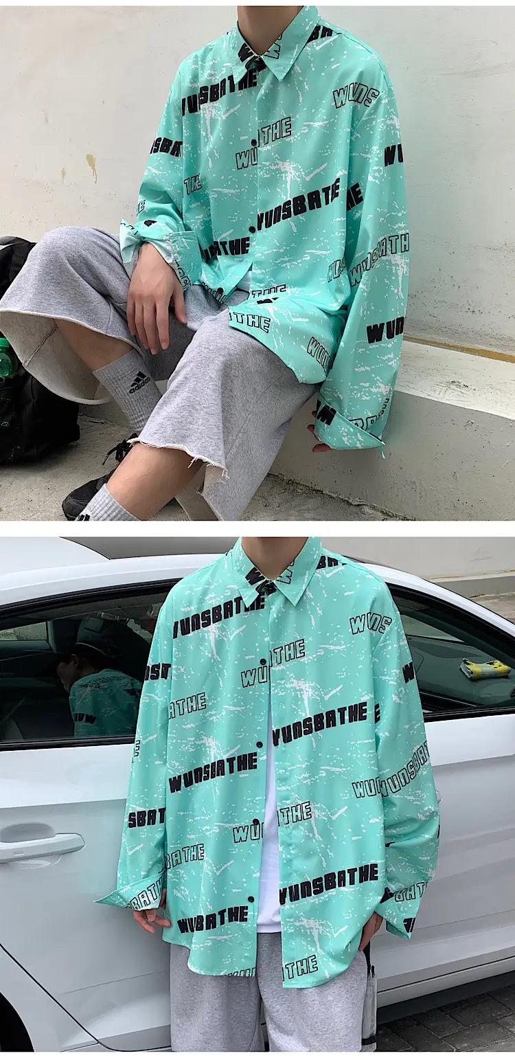 Letter loose casual shirt