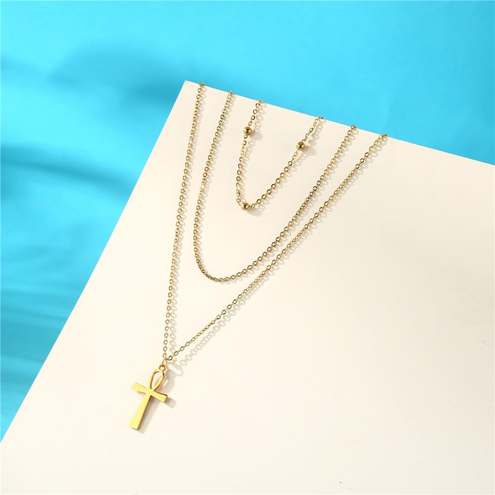 Stainless steel layered necklace