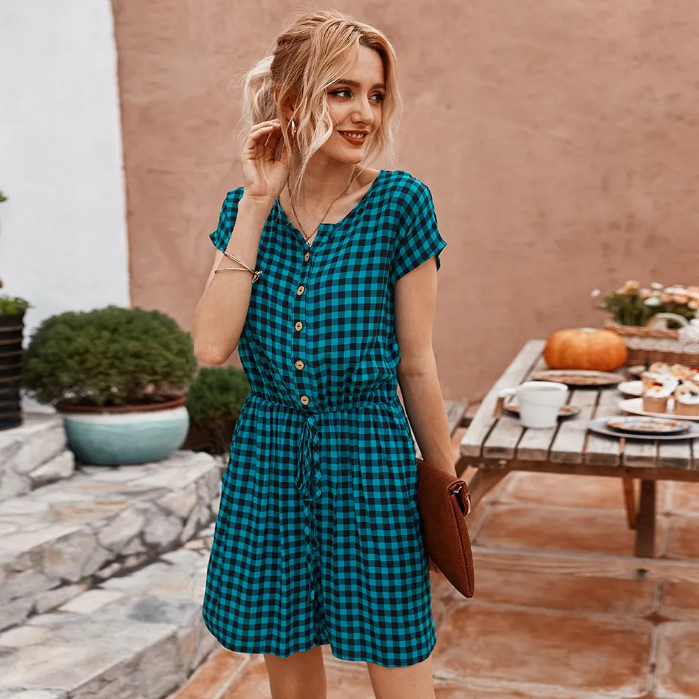 Plaid jumpsuit - Green