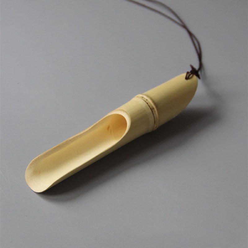 Carbonized Japanese style bamboo tea spoon