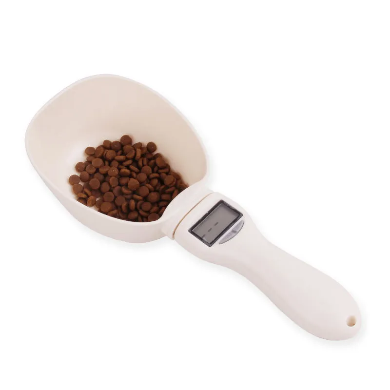 Smart Weighing Pet Food Shovel - White
