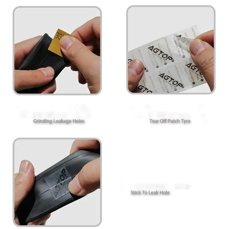 Bicycle tire repair kit without glue