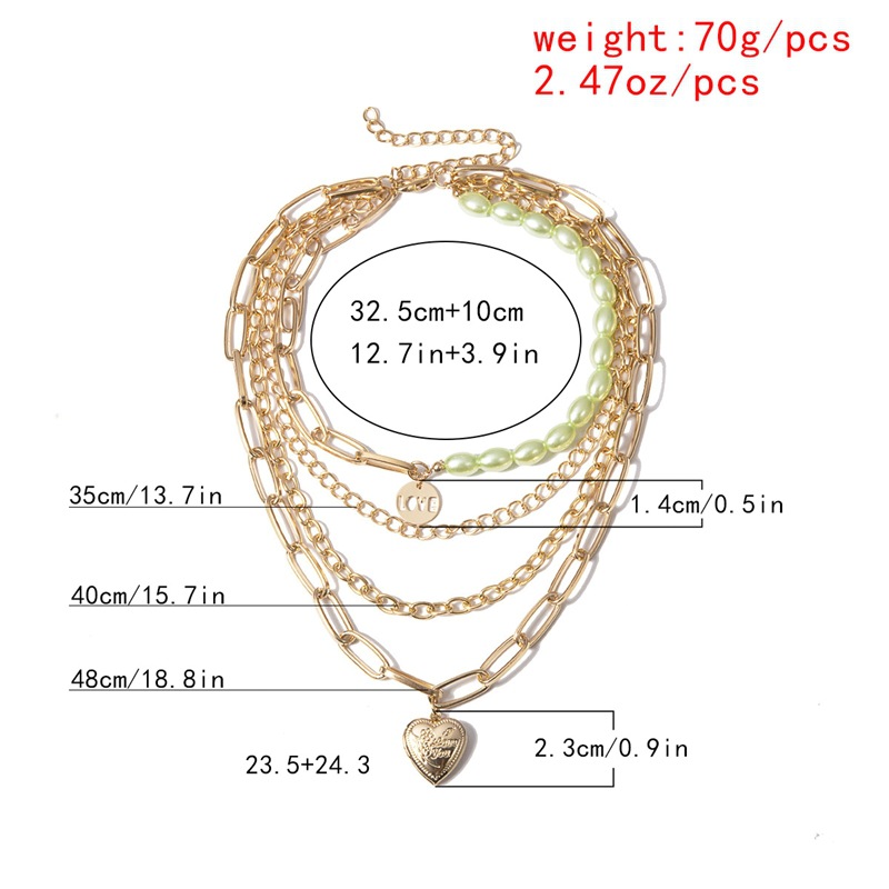 Exaggerated tassel love necklace