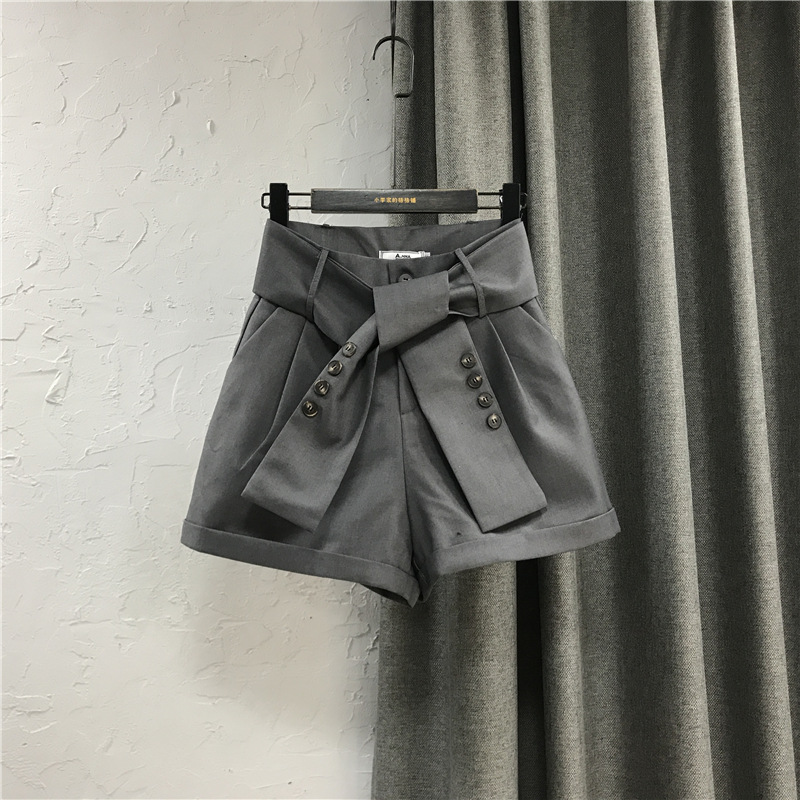 Suit wide leg shorts Grey - Shop at LoveMi
