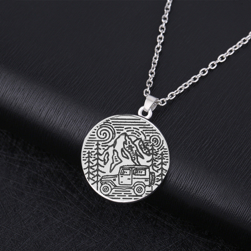 Forest camping clavicle necklace