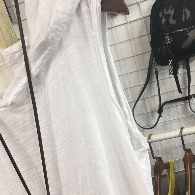 Hooded slub cotton vest