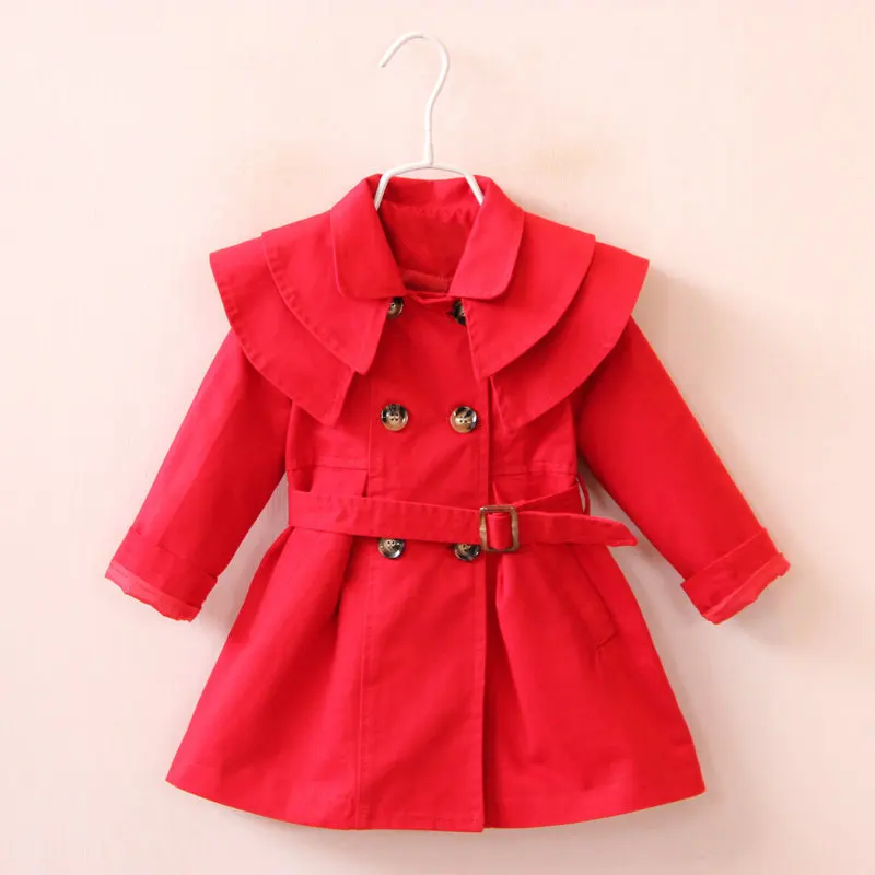 Girls' Cotton Trench Coat