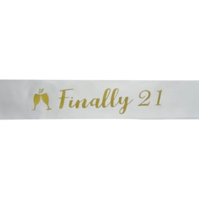 Birthday party shoulder strap etiquette strap White - Shop at LoveMi