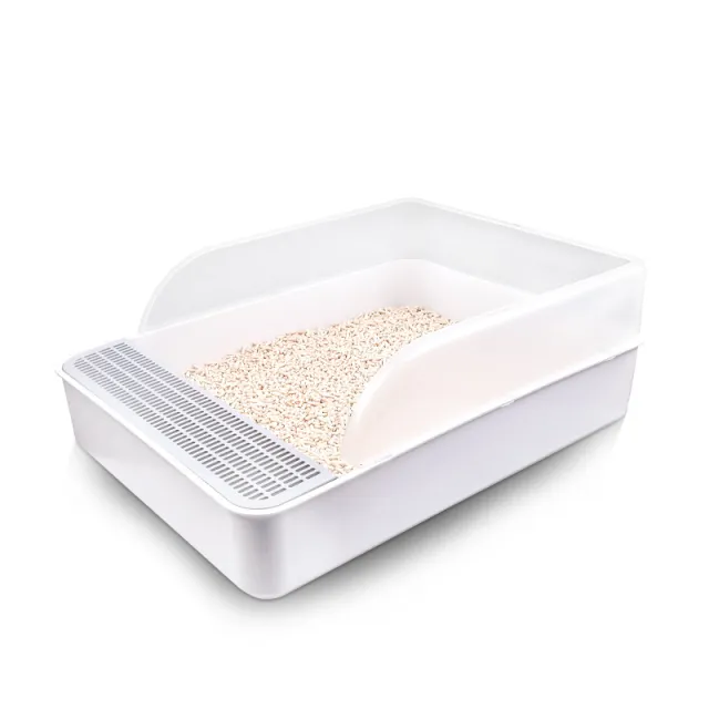 Semi enclosed litter box White - Shop at LoveMi