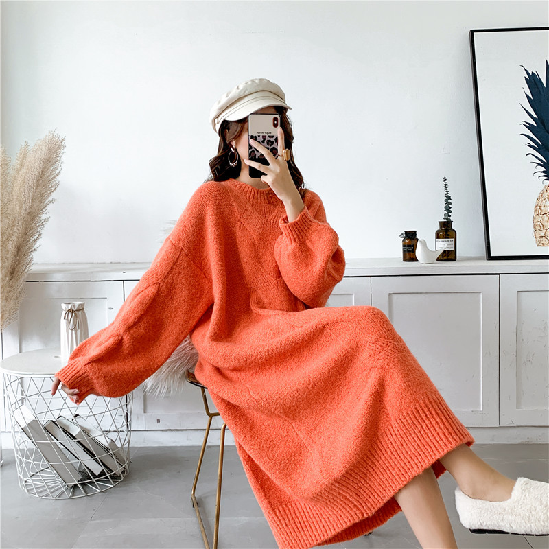 فستان صوفي محاك بخليط موهير