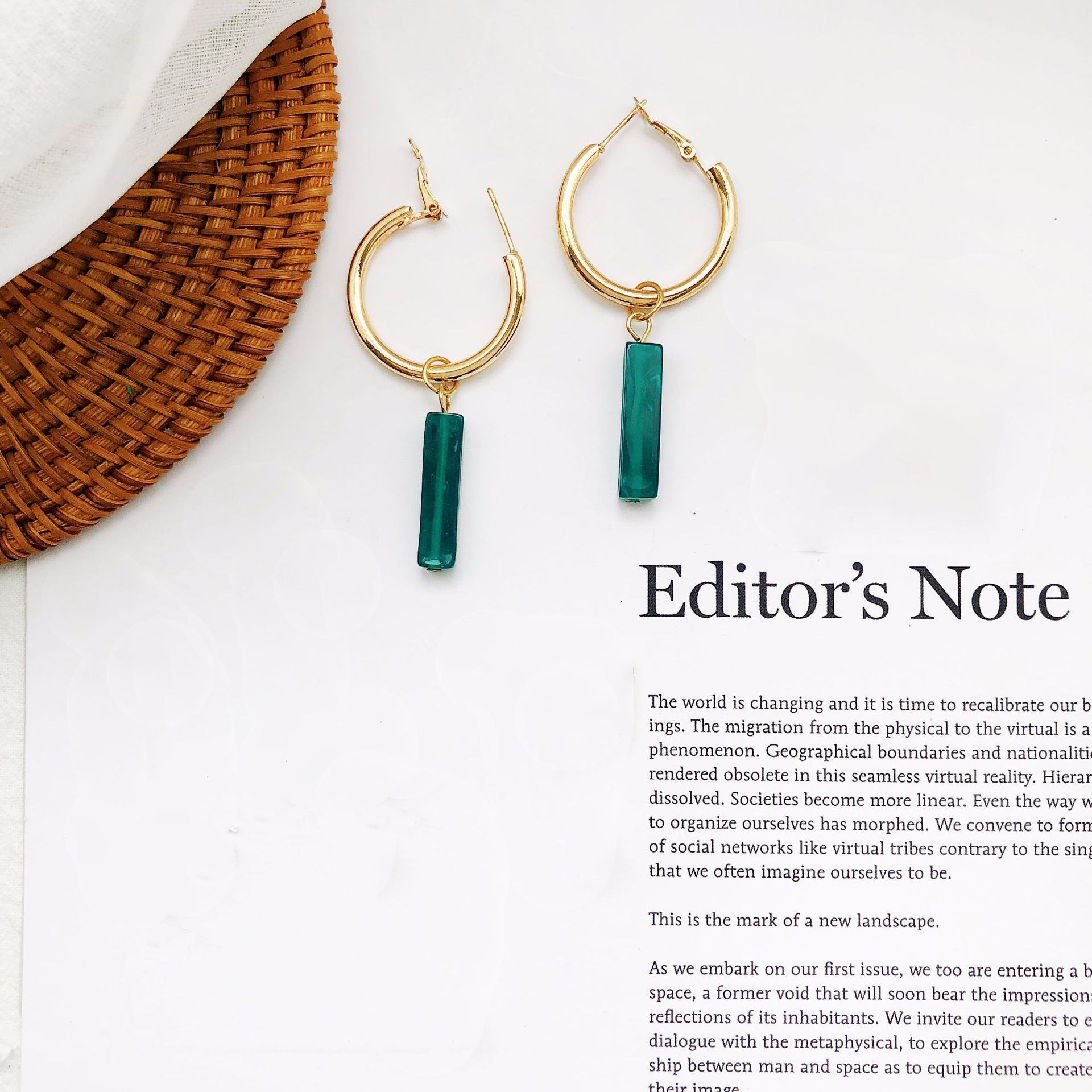Banana Leaf Tassel Earrings