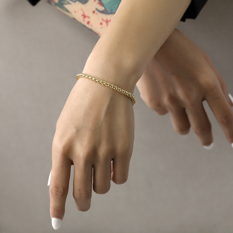 Golden chain bracelet