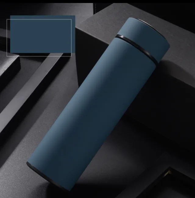 450ml Stainless Steel Water Bottle Double Wall Vacuum Insulated Business Travel Sport Outdoor Water Bottle Blue - Shop at LoveMi