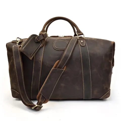 Crazy Horse Leather Large Capacity Luggage Bag