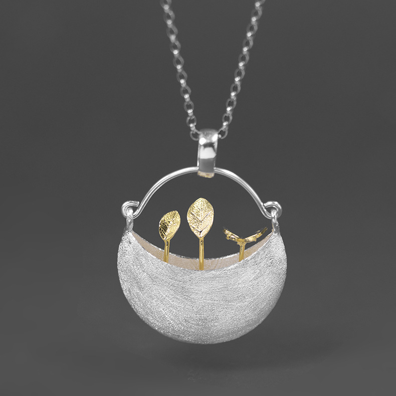 Flower S925 sterling silver pendant women