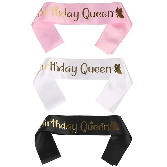 Birthday party shoulder strap black fabric Pink - Shop at LoveMi