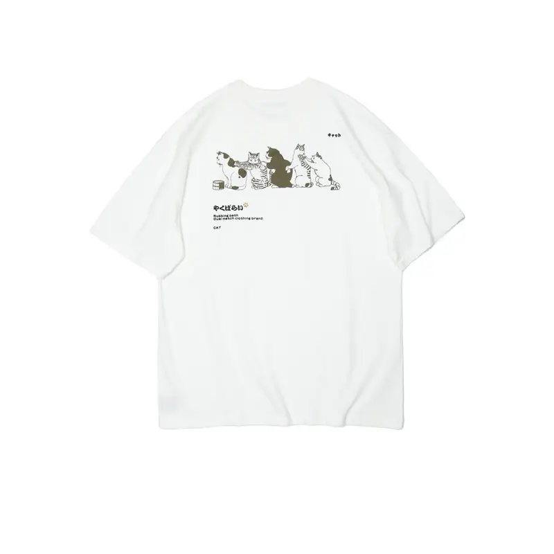 Japanese cartoon print T-shirt