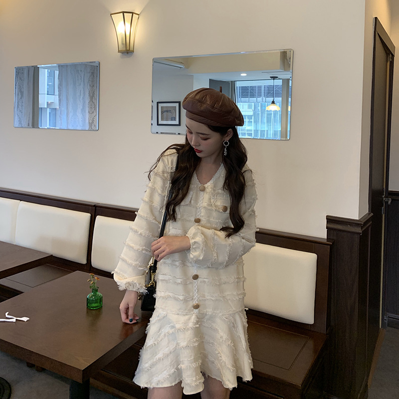 Temperament fringed skirt