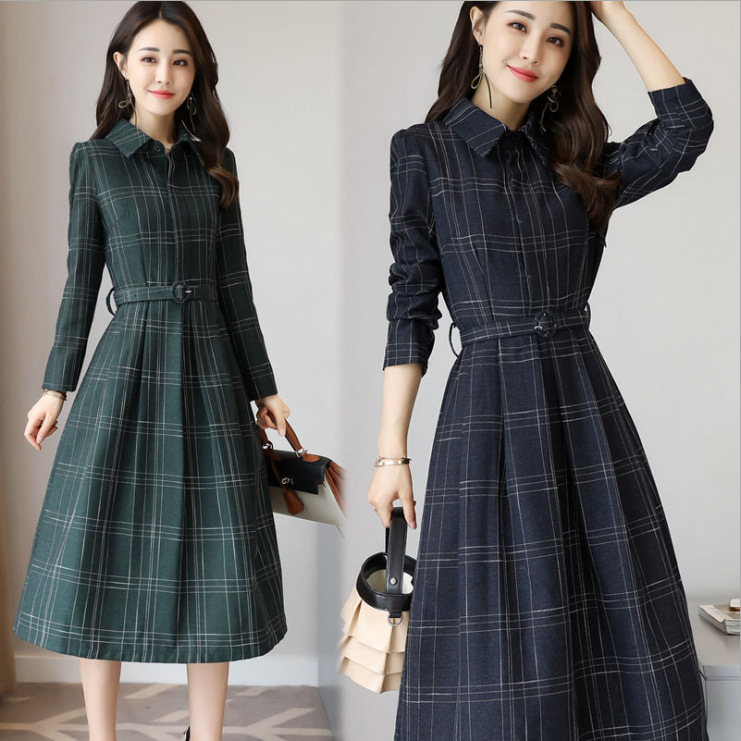 Spring and autumn long sleeve dress