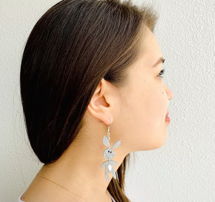 Transparent Red Crab Stud Earrings Cute Sea Creature Earrings