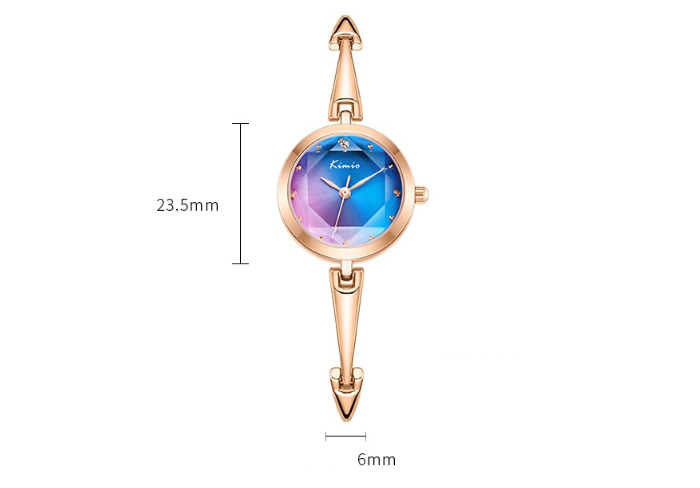 Gradient color small female quartz watch