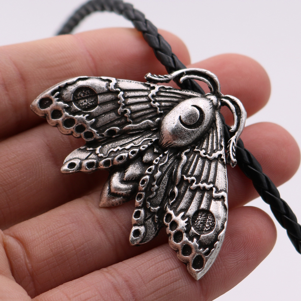 Insect Butterfly Pendant moon Rune Necklace
