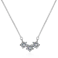 Korean star necklace - Silver - View 1