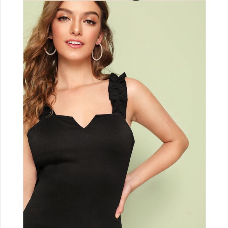 Slim suspender dress