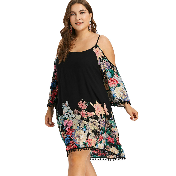 Loose halter print dress