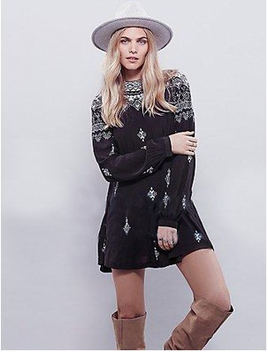 Embroidered Backless Slim Dress, picture 7 of 7