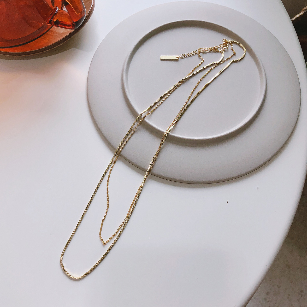 Double box necklace