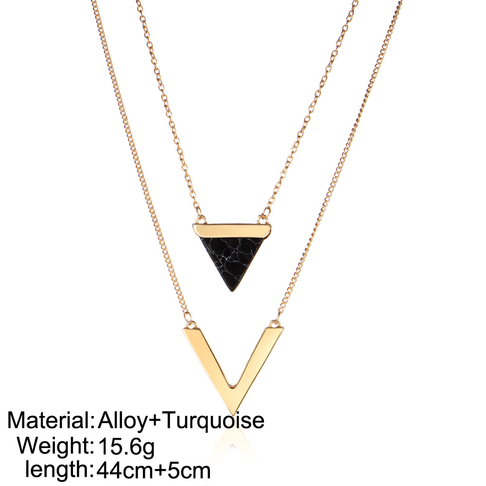 Triangle turquoise pendant