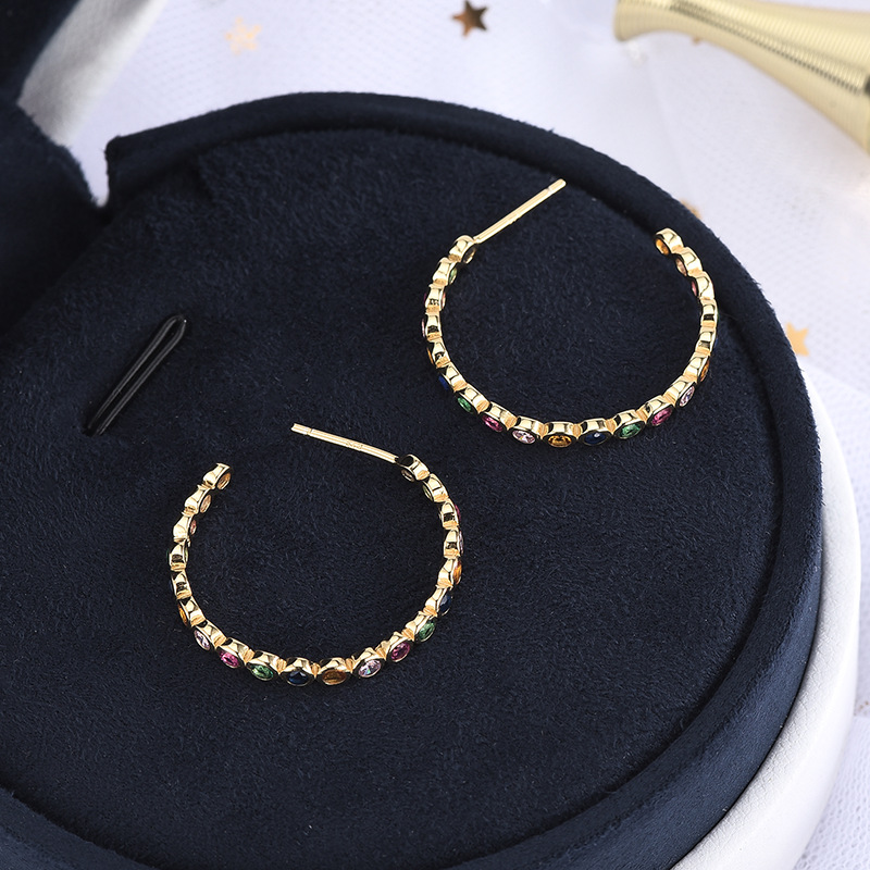 Diamond Color Zircon C Earrings