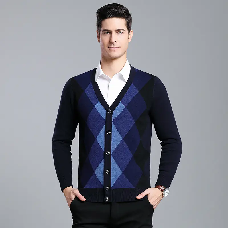 Colour block base wool sweater