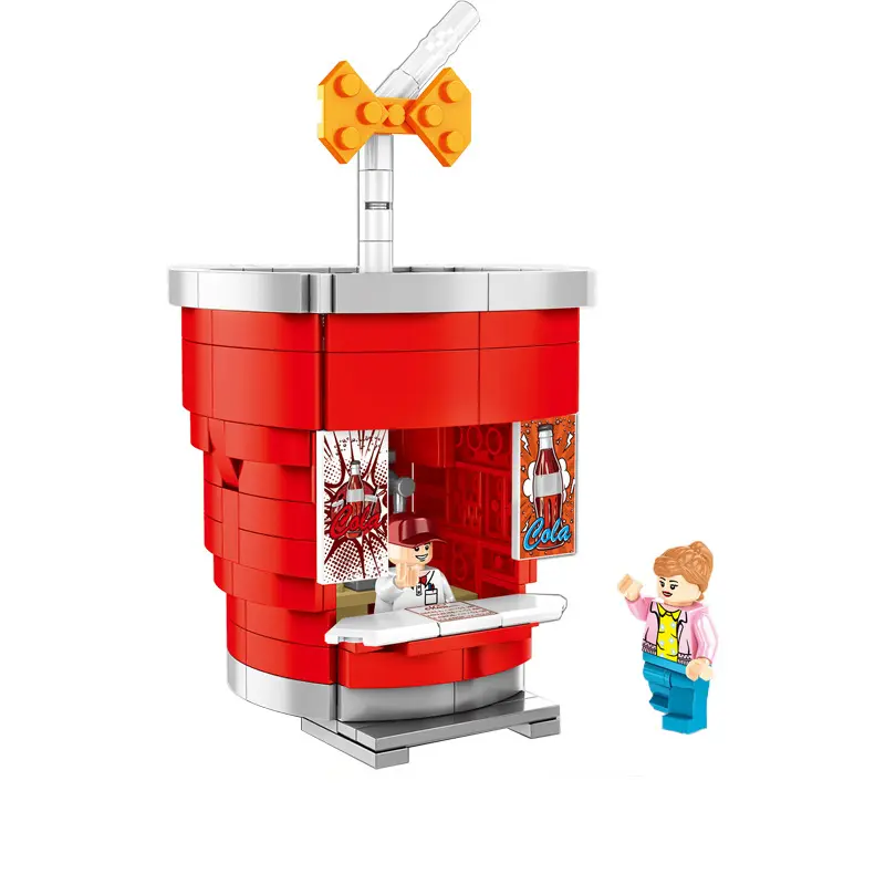 Building block street view toy