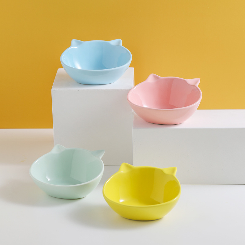 Pet cat bowl cartoon small q bowl - Image 1