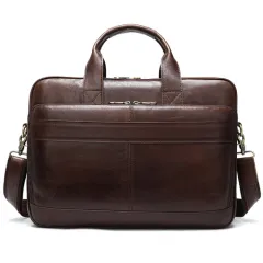 Men's briefcase handbag - Brown - View 1