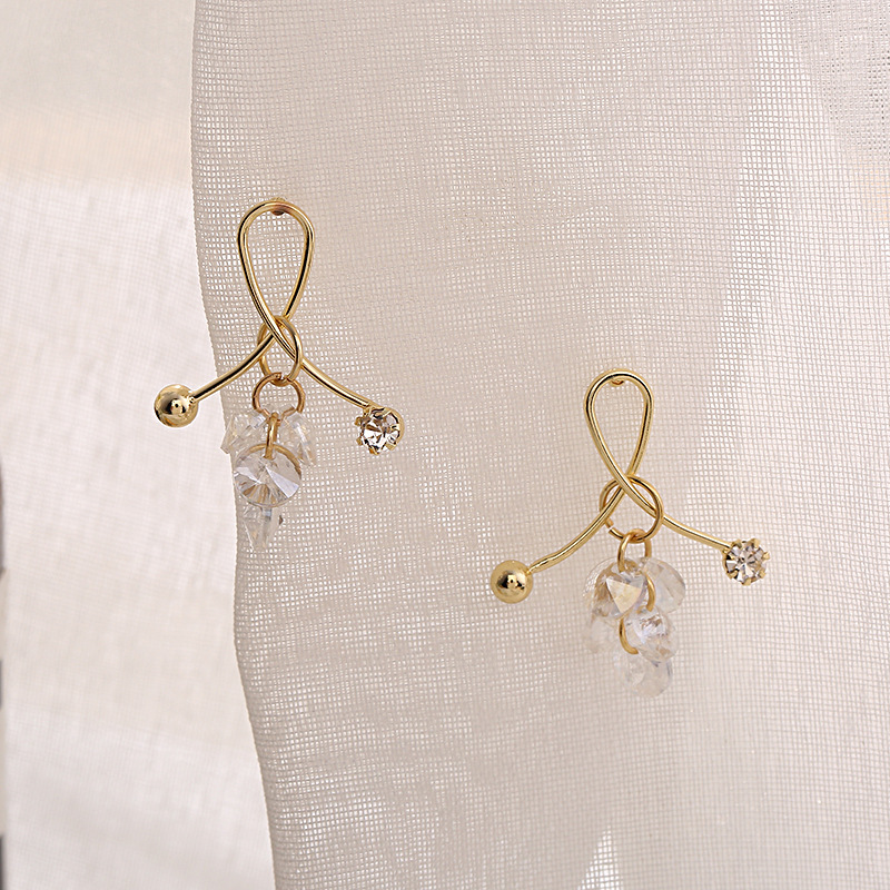 Geometric cross earrings