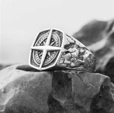 Alloy compass ring
