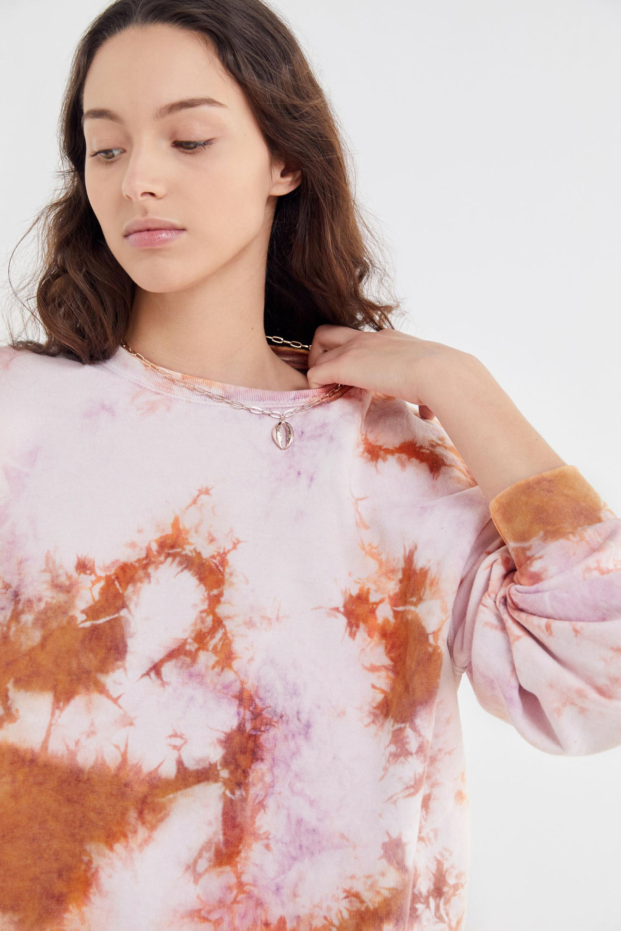 Gradient tie-dye long-sleeved shirt