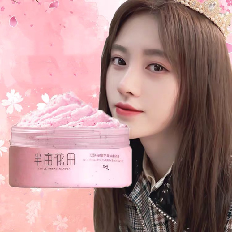 Half acre of flower field nicotinamide ice cream scrub