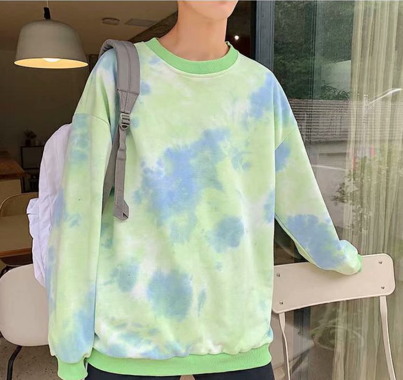 Tie-dye long-sleeved shirt