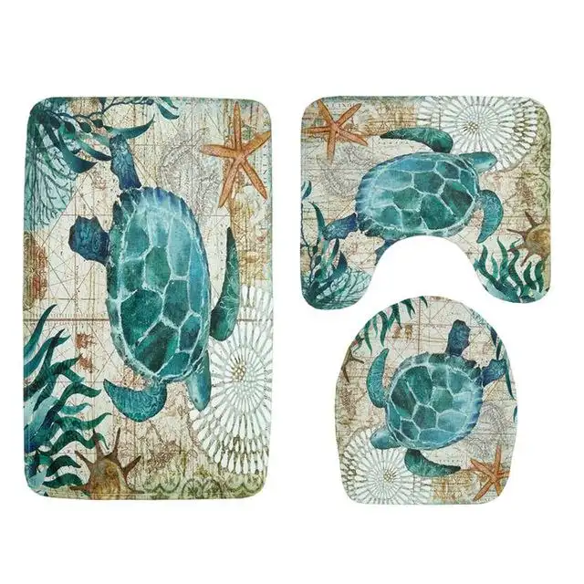 Three-piece bathroom mat