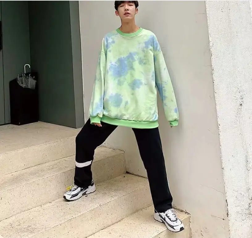 Tie-dye long-sleeved shirt