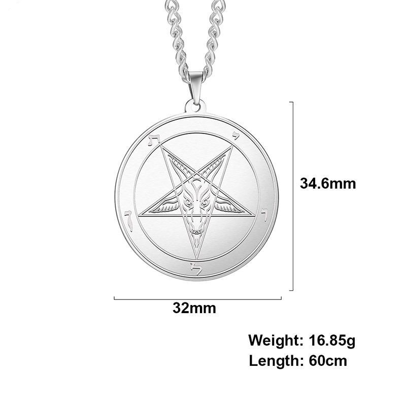 Pentagram coin necklace