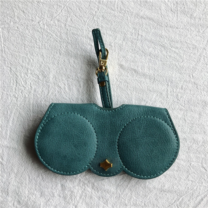 Cute cartoon leather glasses clip Green - Shop at LoveMi