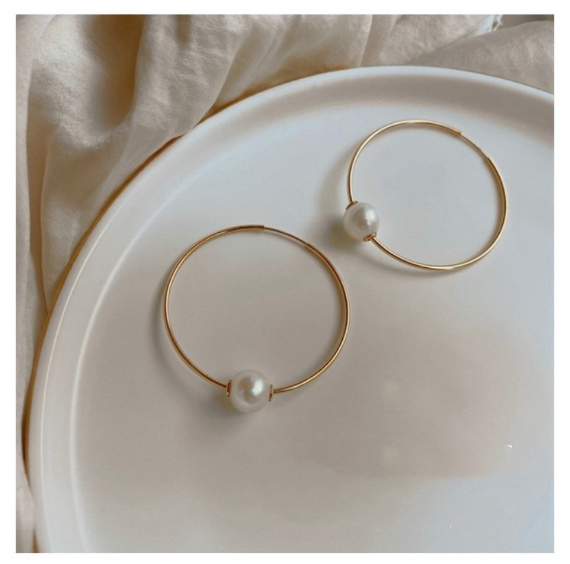 Natural Freshwater Pearl Earrings Simple Temperament