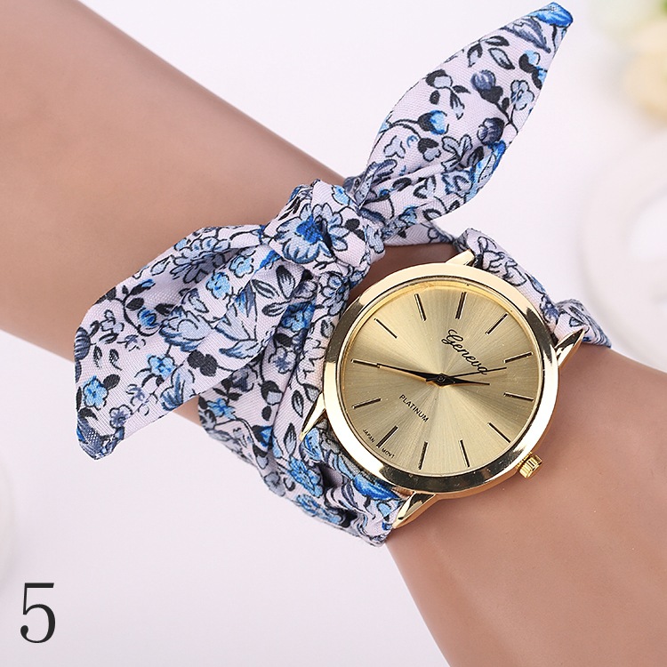 Garden Flower women's cloth strap watch