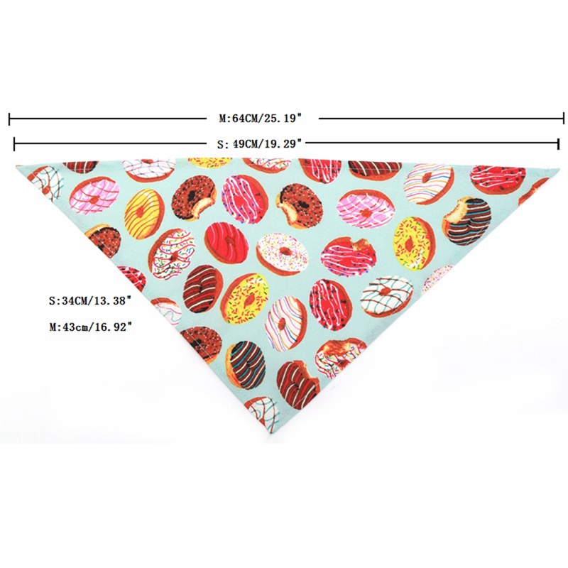 Summer donut pet triangle scarf